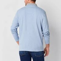 St. John's Bay Mens Mock Neck Long Sleeve Quarter-Zip Pullover