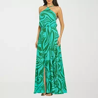 Premier Amour Womens Sleeveless Floral Maxi Dress