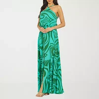 Premier Amour Womens Sleeveless Floral Maxi Dress