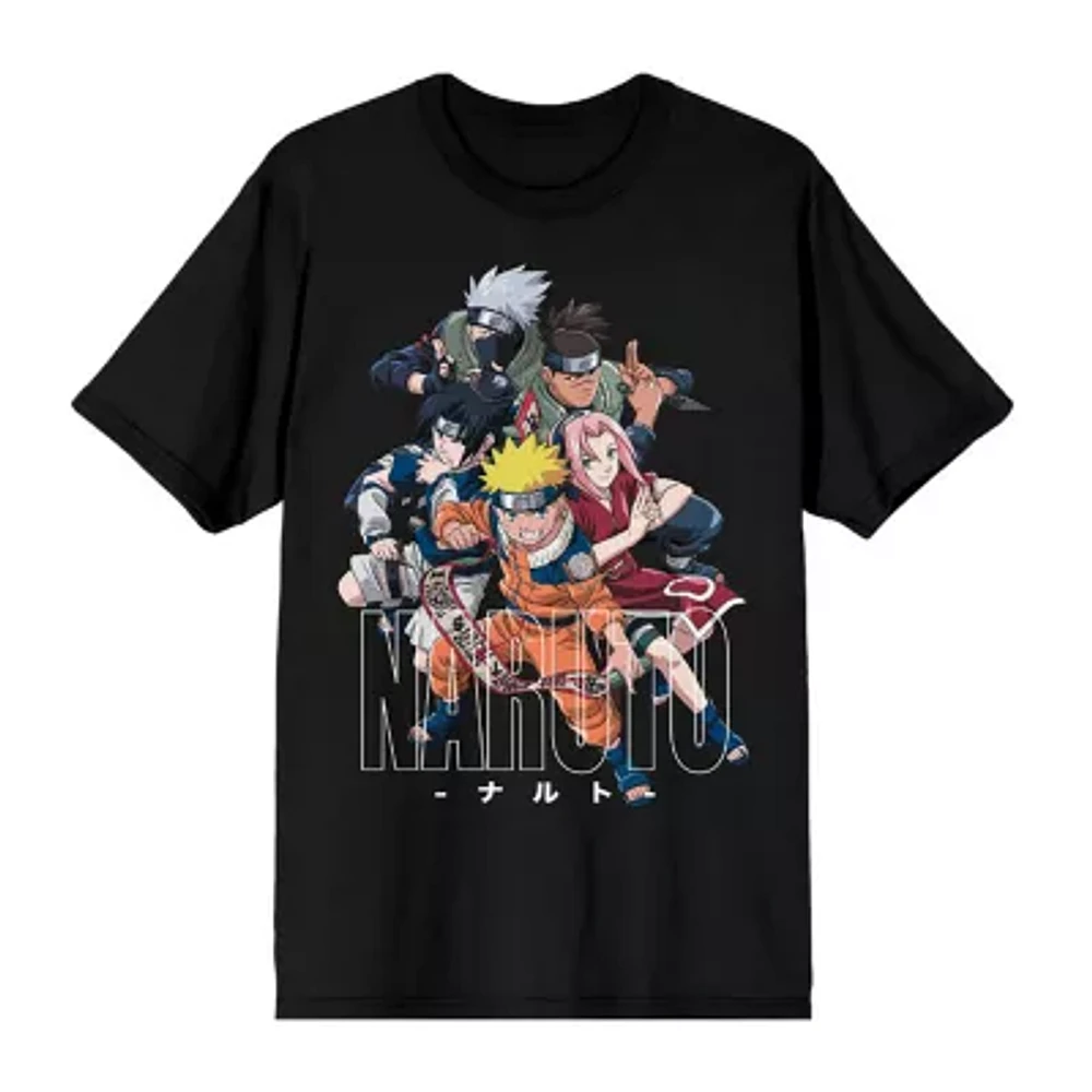 Mens Short Sleeve Naruto Graphic T-Shirt