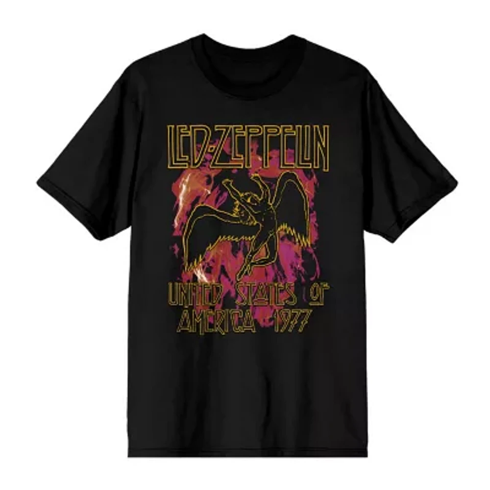 Mens Short Sleeve Led Zeppelin Graphic T-Shirt