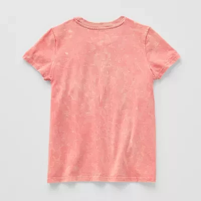 Disney Collection Little & Big Girls Crew Neck Short Sleeve Moana Graphic T-Shirt
