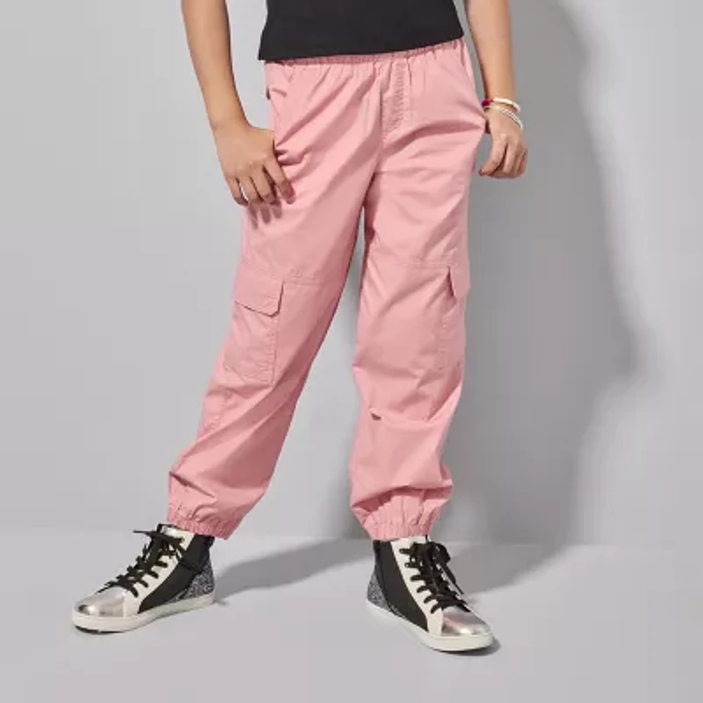 Thereabouts Little & Big Girls Cargo Cuffed Jogger Pant