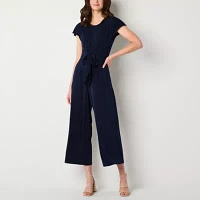 Robbie Bee Womens Short Sleeve Jumpsuit