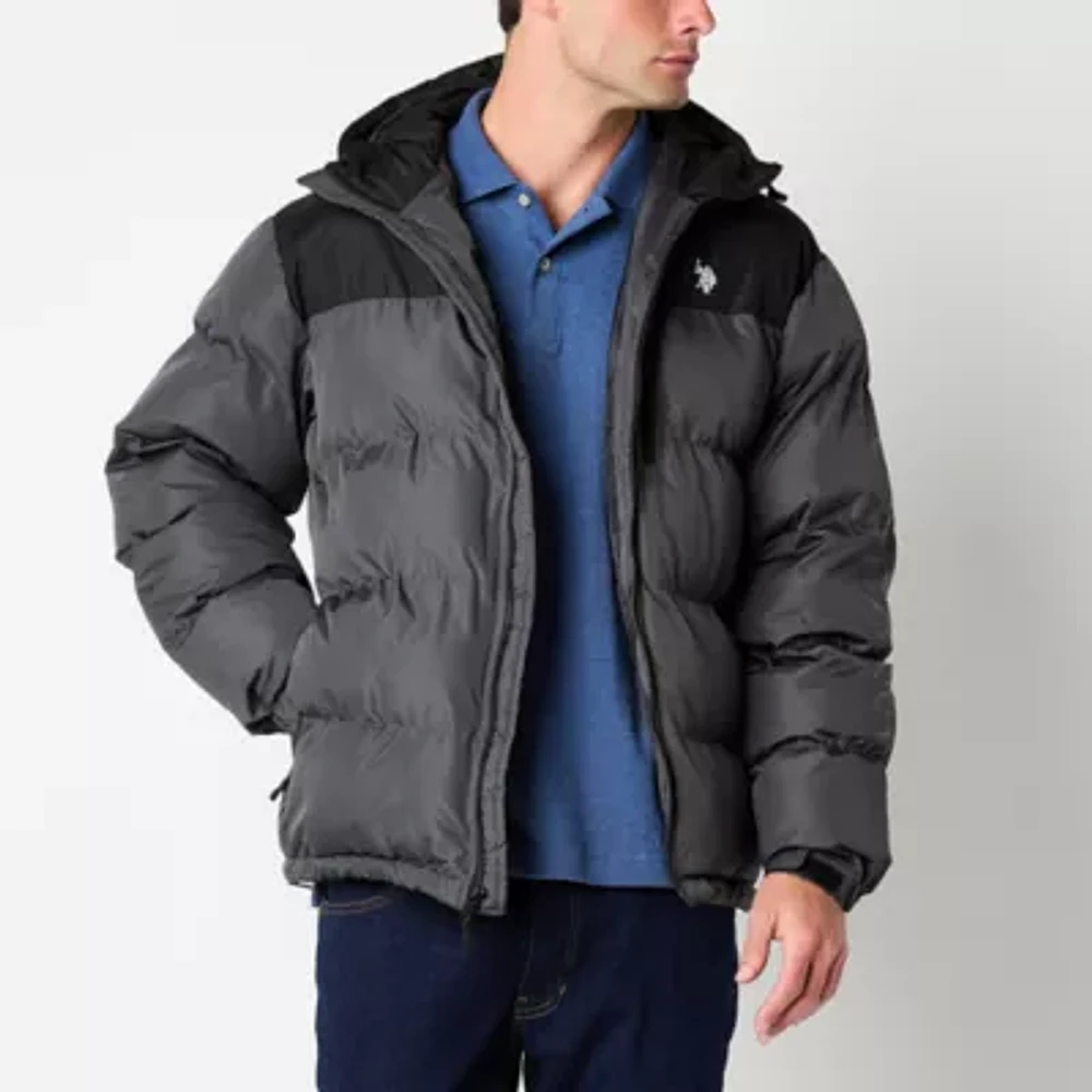 U.S. Polo Assn. Mens Hooded Heavyweight Puffer Jacket