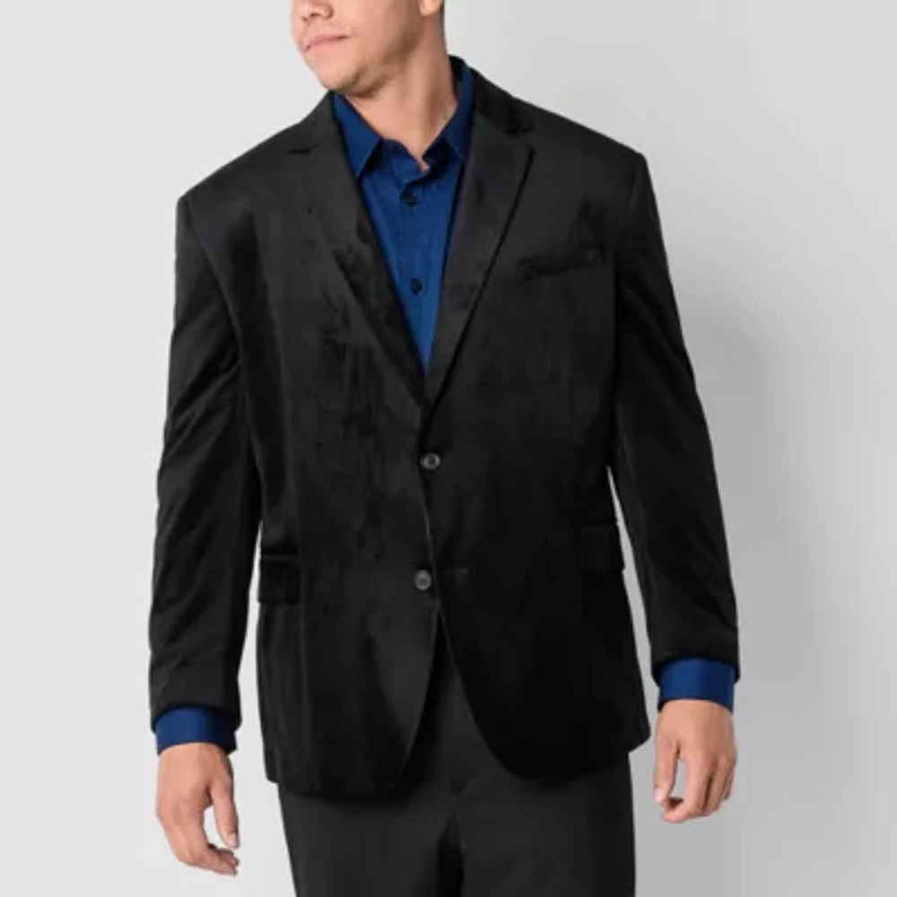 J. Ferrar Velvet Mens Big and Tall Stretch Fabric Classic Fit Sport Coat