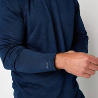 Xersion Mens Crew Neck Long Sleeve Moisture Wicking Dri-Fit T-Shirt