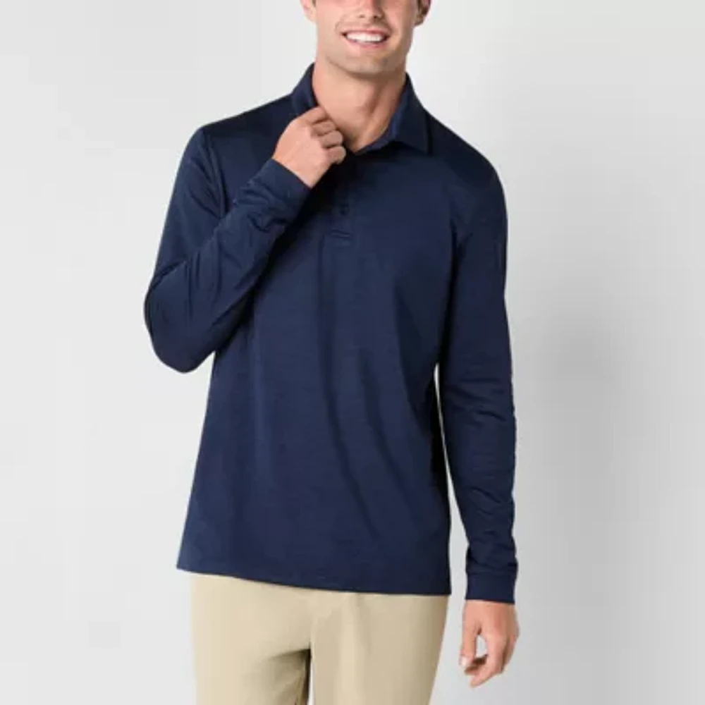 Stylus Mens Regular Fit Long Sleeve Polo Shirt