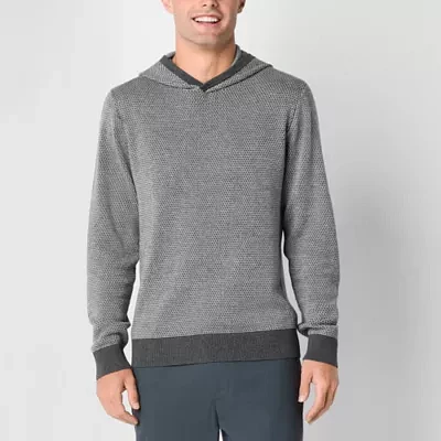 Stylus Mens Hooded Long Sleeve Pullover Sweater