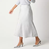 Worthington Womens Midi A-Line Skirt