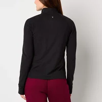 Xersion Everultra-Lite Womens Mock Neck Long Sleeve Quarter-Zip Pullover