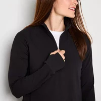 Xersion Everultra-Lite Womens Mock Neck Long Sleeve Quarter-Zip Pullover