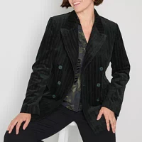 Worthington Womens Regular Fit Double Breasted Blazer