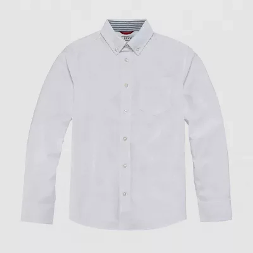 IZOD Little & Big Boys Button Down Collar Long Sleeve Dress Shirt