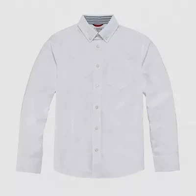 IZOD Little & Big Boys Button Down Collar Long Sleeve Dress Shirt