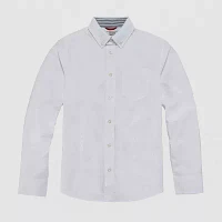 IZOD Little & Big Boys Button Down Collar Long Sleeve Dress Shirt