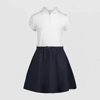 IZOD Little & Big Girls Short Sleeve Cap Shirt Dress