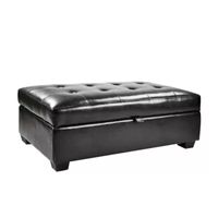 Corliving Antonio Upholstered Storage Ottoman