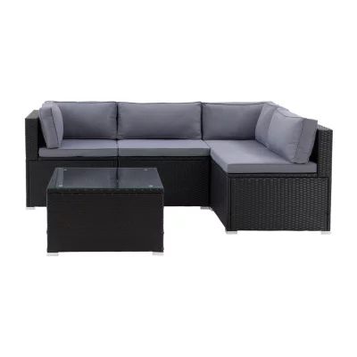 Parksville Patio Collection -Piece Sectional With Coffee Table