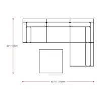 Parksville Patio Collection -Piece Sectional With Coffee Table