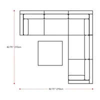 Parksville Patio Collection -Piece Sectional With Coffee Table