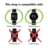 Itouch Air 3 40mm/Sport 3 Extra Interchangeable Strap Unisex Adult Red Watch Band Itspv2strrub-Mer