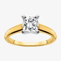 True Light Womens 1/2 CT. T.W. Lab Created White Moissanite 14K Two Tone Gold Solitaire Engagement Ring