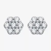 Diamond Blossom 1/2 CT. T.W. Natural White Diamond 10K Gold 7.1mm Stud Earrings