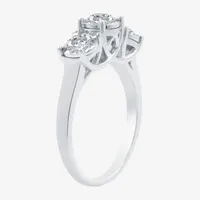 (H-I / SI2-I1) Womens 1 CT. T.W. Lab Grown White Diamond Round 3-Stone 10K Gold Engagement Ring