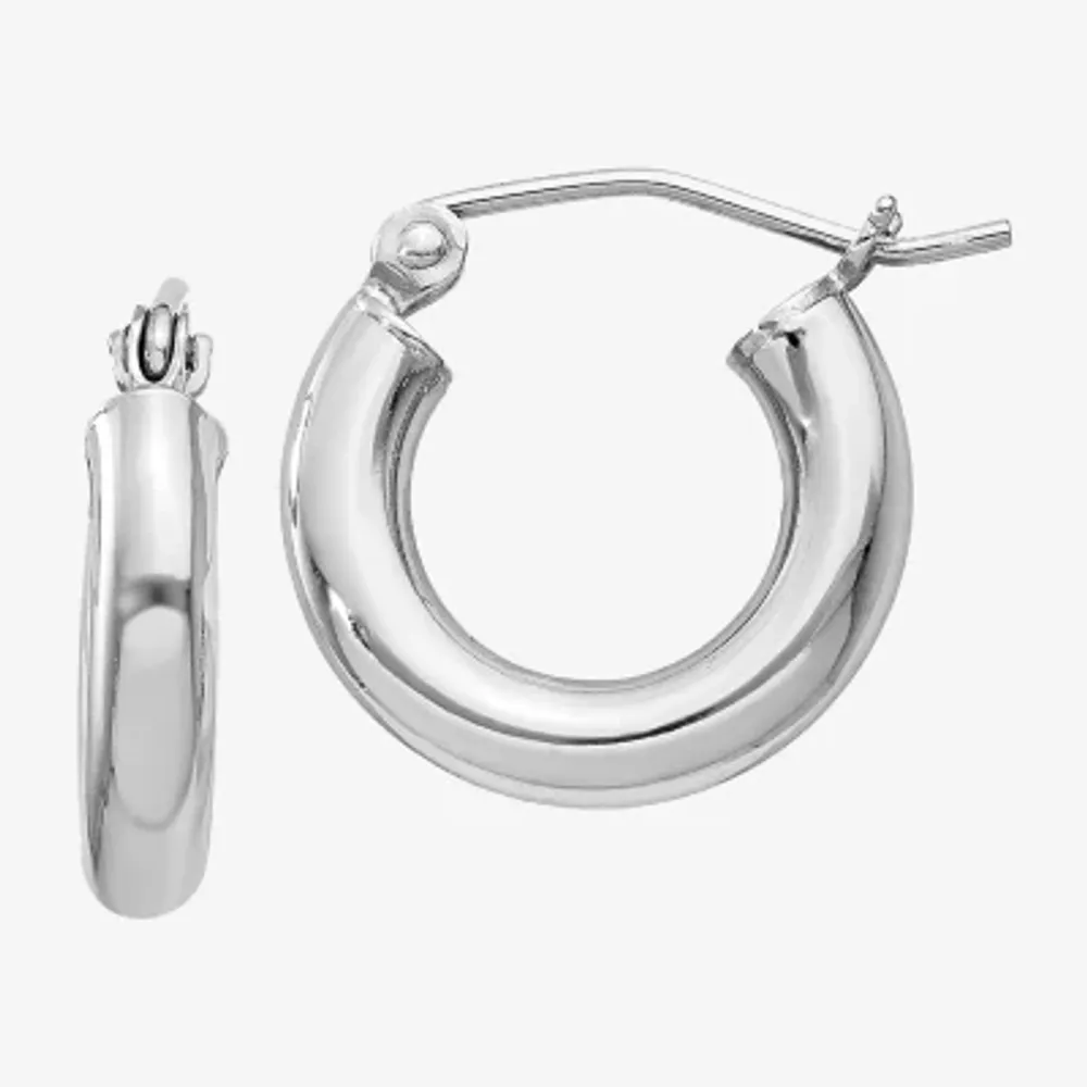 Sterling Silver Titanium 16mm Hoop Earrings