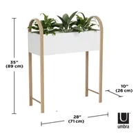 Umbra Bellwood Storage/Planter White Wood Planter