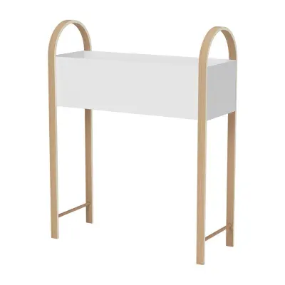 Umbra Bellwood Storage/Planter White Wood Planter