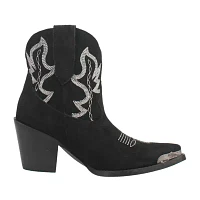 Dingo Womens Joyride Stacked Heel Booties