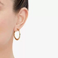 14K Gold Star-Cut Hoop Earrings