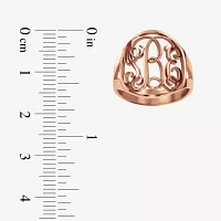 Personalized 18mm Vine Monogram Ring