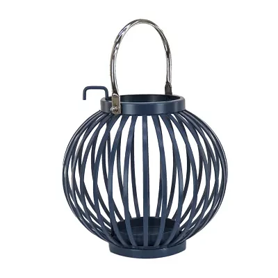 National Tree Co. Round Ribbed Candle Moonlit Decorative Lantern