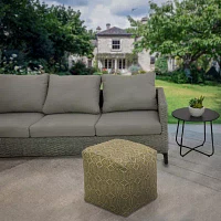 National Tree Co. Hand Woven Pouf Ottoman Sand Lounge Cushions