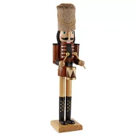 North Pole Trading Co. 24in Brown Drummer Christmas Nutcracker