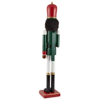 North Pole Trading Co. 36in Green King African American Christmas Nutcracker