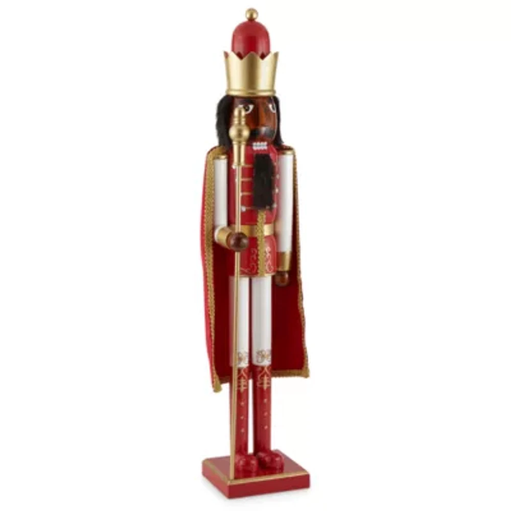 North Pole Trading Co. 36in Cape African American Christmas Nutcracker