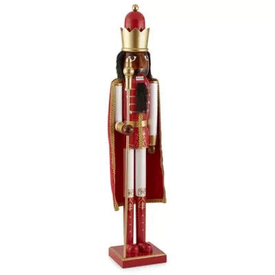 North Pole Trading Co. 36in Cape African American Christmas Nutcracker