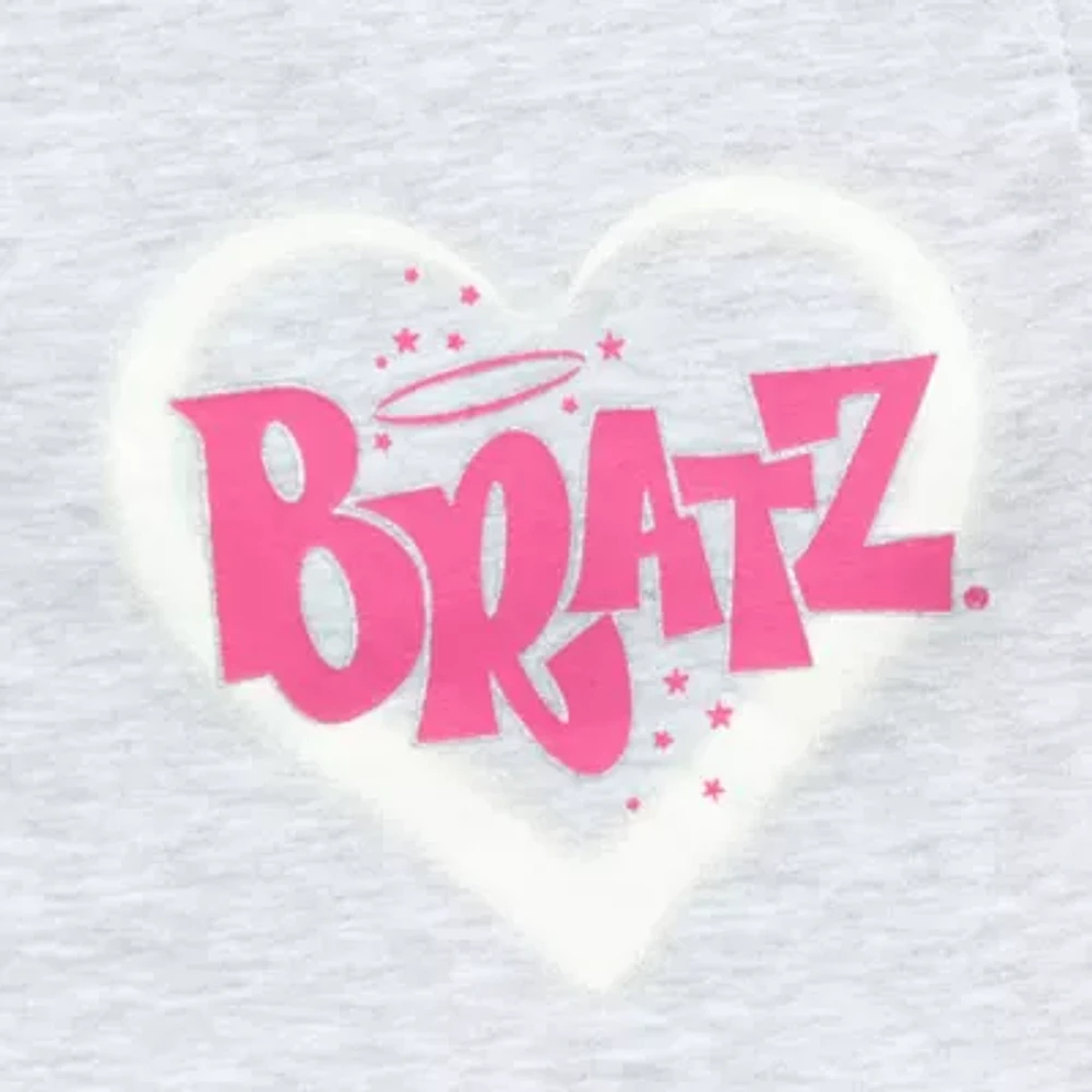 Skinnydip London Bratz Grey Logo Sweat Shorts Womens Pull-On Short Juniors