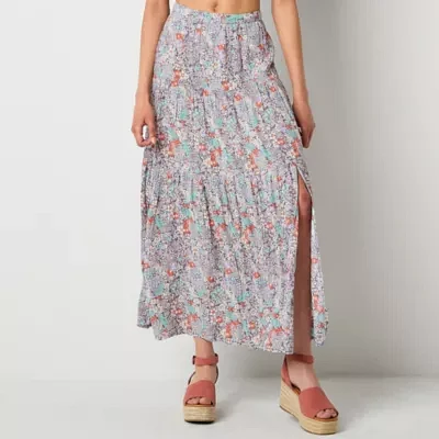 Arizona Womens Mid Rise Maxi Skirt - Juniors