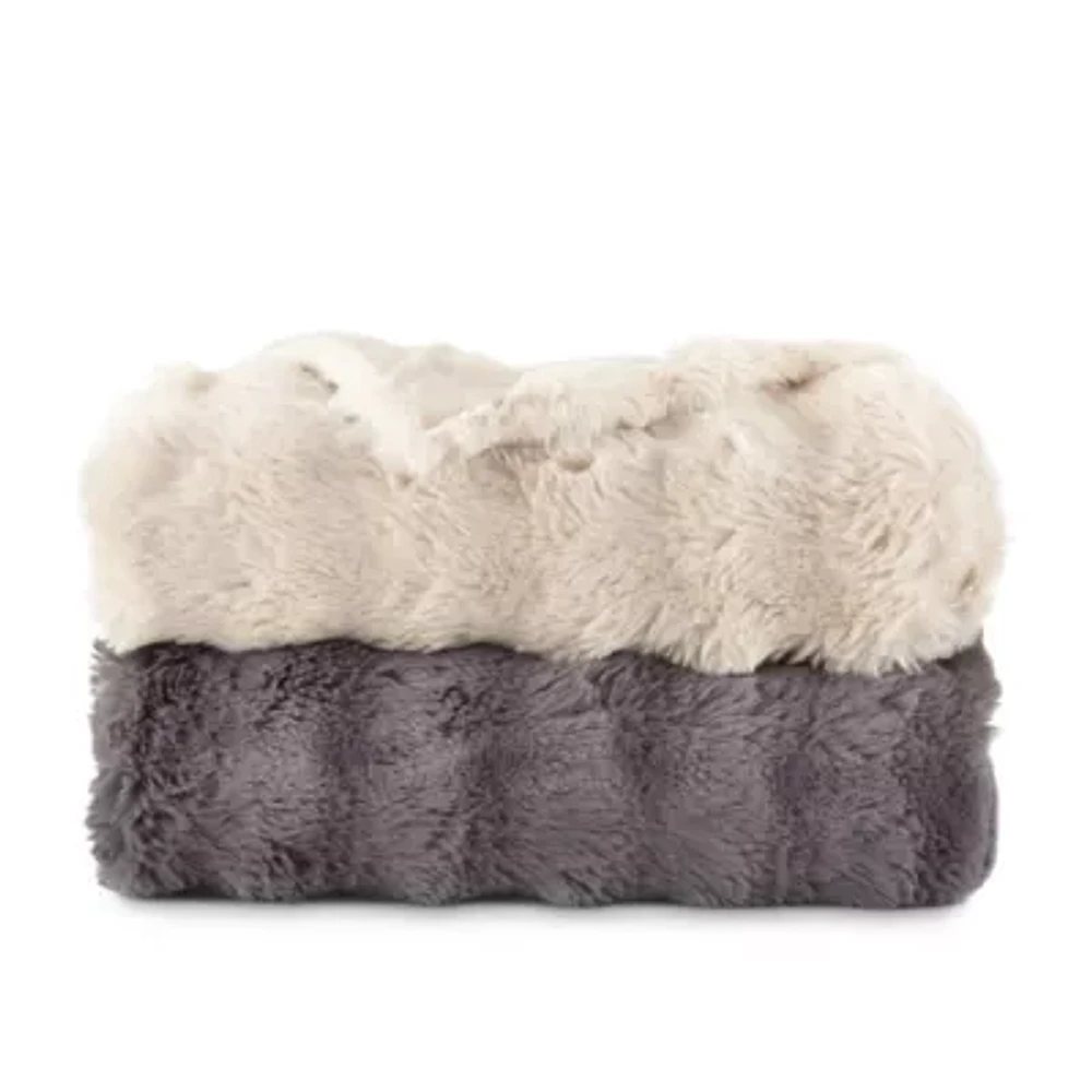 Linden Street Bubble Faux Fur Throw