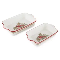 North Pole Trading Co. Holly Berry 2-pc. Baking Dish