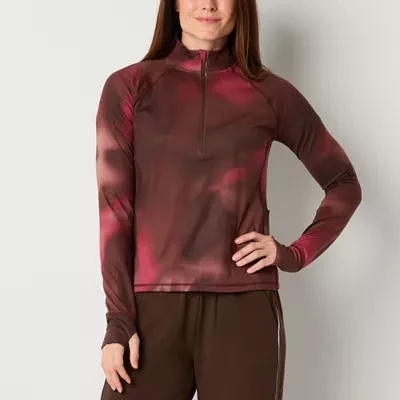 Xersion Everultra-Lite Womens Mock Neck Long Sleeve Quarter-Zip Pullover