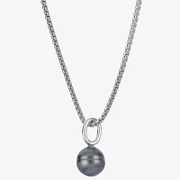 Black Tahitian Pearl Drop Pendant Necklace