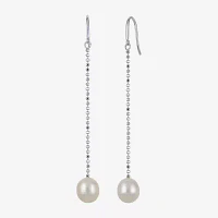 9-10Mm Cultured Freshwater Pearl Sterling Silver Earrings