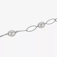 8.5-9Mm Cultured Freshwater Pearl Sterling Silver Bracelet