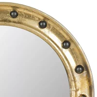 Safavieh 26.5 X 26.5 Gold Round Mariner Wall Mount Round Wall Mirror